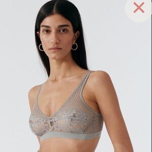 Else blue mist lace soft cup Bralette sz xl